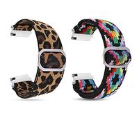 LvBu Cinturino compatibile con Honor Watch ES, Braccialetti in tessuto regolabili, morbido ed elastico, cinturino di ricambio per Honor Watch ES Smartwatch, leopardo+bohemien, Classico