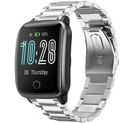 LvBu Cinturino compatibile con ID205S, cinturino classico in acciaio inox per smartwatch ID205S / LIFEBEE 205S / Willful SW025, argento, Classico