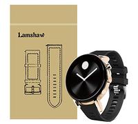 LvBu Cinturino compatibile con Movado 2.0, Sport Silicone Classic di ricambio per smartwatch Movado Connect 2.0, 40 mm/42 mm, Nero , Classico
