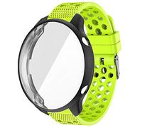 LvBu Cinturino compatibile per smartwatch Amazfit GTR 2 Smart Watch, Sport Silicone Classic Cinturino di ricambio per Amazfit GTR 2 (bracciale verde + custodia nera)