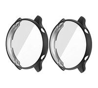 LvBu Cover Compatibile con Amazfit GTR 2, Flessibile TPU Protezione completa con Pellicola Protettiva Antigraffio Protezione Schermo per Amazfit GTR 2, nero + nero.