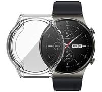 LvBu Cover Compatibile con Huawei Watch GT 2 Pro, Flessibile TPU Protezione Completa con Pellicola Protettiva Antigraffio Protezione Schermo per Huawei Watch GT2 Pro, trasparente