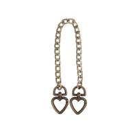 LVCHAO 1/2 pz Prolunga for Tracolla a Catena in Metallo a Forma di Cuore for ciondoli Accessori, Borse a allungate per Borsa A Tracolla(Bronze,1PC)