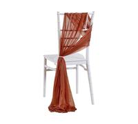 LVCHAO 10/50Pcs 17x250cm Chiffon Chair Sashes 2PCS/Set Sage Pink Ivory Sash Wedding Covers Ribbon Party Aisle Decor per Banchetti e Feste(Rust,10 PCS)