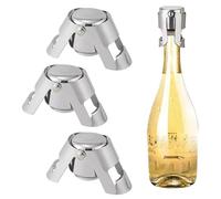 LVCHAO 3X Tappo sigillante for Bottiglie, Tappo Salva-Sigillo for Vino, Birra, Champagne, liquore, in Acciaio per Cucine e Bar