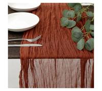LVCHAO 5/10/20 Pezzi di Garza for sedie con Fiocco Rustico, coprisedia for Banchetti Nuziali, Feste, Decorazioni for in Hotel per Banchetti e Feste(Rust Orange,90x180cm,5 PCS)