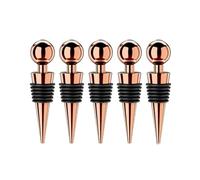 LVCHAO 5Pcs Bar Tool Conical Wine Stoppers Sealed Metal Champagne Stopper Reusable Storage Twist cap Plug Home per Cucine e Bar(Rose Gold)