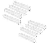 Lvcky 8Pcs Plastic Clear Ballpoint Pen Gift Box Pencil Boxes Empty Bulk Case Collection Set for Business School( )