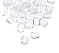 Lvcky - Confezione da 50 cuscinetti in silicone per orecchini a clip, colore: trasparente