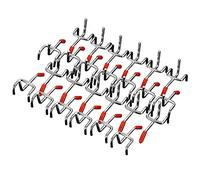 Lvcky Ganci singoli per pannelli forati, espositori a muro e scaffalature da negozio, 25 pezzi da 50 mm