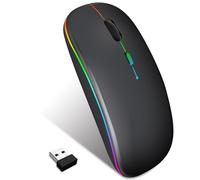Lveheay Mouse wireless per laptop con ricevitore USB BT5.2 e 2,4 GHz, mouse Bluetooth, silenzioso, ricaricabile, compatibile con MacBook Pro/Air/Chromebook/computer/tablet