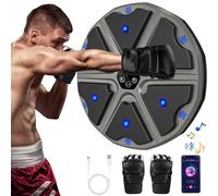 Lvelfe Music Boxing Machine, LED elettronico Music Boxing Machine con guanti da boxe, 9 modalità di velocità e modalità di conteggio supporta Bluetooth, regalo per adulti e bambini Exercise