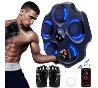 Lvelfe Music Boxing Machine, LED elettronico Music Boxing Machine con guanti da boxe, 9 modalità di velocità e modalità di conteggio supporta Bluetooth, regalo per adulti e bambini Exercise