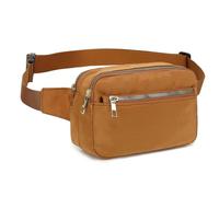 LVFXQRXO Borsa a canguro Borse In Vita E Pacchetti In Vita Per Uomini E Donne Bassa In Bassione 4 Tasche - Cintura Di Corsa Impermeabile-Marrone