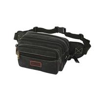 LVFXQRXO Borsa a canguro Bumbag Waist Fanny Pack Incutile Borsa In Vita Canvas Donne Donne Cintura A Vita Escursionistica, Corsa, Viaggio-Nero
