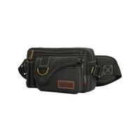 LVFXQRXO Borsa a canguro Bumbag Waist Fanny Pack Incutile Borsa In Vita Canvas Donne Donne Cintura A Vita Escursionistica, Corsa, Viaggio-Nero