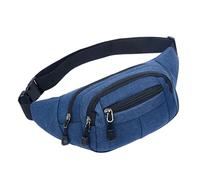 LVFXQRXO Borsa a canguro Sacca In Giro Per La Vita Casual Tela Da Uomo Da Donna Cintura Escursionistica, Corsa, Viaggio-Blu