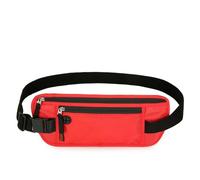 LVFXQRXO Borsa a canguro Sacca Sportiva In Vita Leggera In Giro Per La Cintura In Vita Elastico Sacca In Rete Traspirante Adatto A Camminata Di Cani, Ciclismo, Escursioni-Rosso