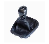 LVGVZTTGKM Pomello Con Copertura Pomello Leva Cambio Manuale Aggiornamento Per Ford Escort 5 Marce/6 Marce PVC Nero/Argento Elegante Del Cambio 1 Pezzo Manopola Con Copertura