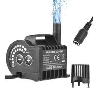LVIFLOAE 12V Pompa idrica elettrica sommersi Electric Quiet Mini Fountain Pompa elevata alta 9,8 piedi Flusso regolabile 700L/H per Acquario Pond Acquario Pieto Bere (QR70H)