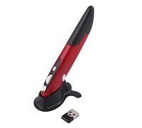 lvifloae 2 4GHz Wireless Optical Air Mouse Wireless Optical Pocket Pen 500 1000 DPI Adjustable Handwriting Mini Mouse Compatible with Computers Laptops Red (Red)
