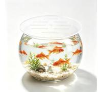 lvifloae 2 Pezzi Coperchio Rotondo per Acquario Coperchio Anti Salto in Acrilico Trasparente da 7,5 Pollici per Acquario per Tartarughe Rettili Gamberetti