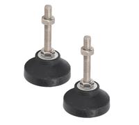 lvifloae 2 Pezzi Piedini Livellanti per Mobili Livellatori Girevoli per Gambe per Mobili M8x50mm Base Rotonda in Nylon Rinforzato Antiscivolo per Tavoli Sedie Armadi Banchi da Lavoro