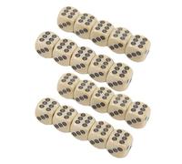 lvifloae 20 dadi a sei facce arrotondati da 16 mm, dadi D6 a cerchio nero con trama perlata per giochi da tavolo, insegnamento della matematica e intrattenimento per feste