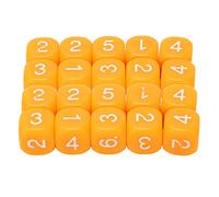 lvifloae 20 PCS 6 Sided Number Dice Round Corner Plastic Dice Set for Board Games Math Teaching Classroom Supplies Blue (Arancia)