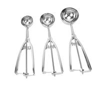 lvifloae 3 Pcs Cookie Scoop Set Stainless Steel Ice Cream Scooper Non Slip Handle Cookie Dough Scoop for Home Dessert Shop Baking Kitchen Tools