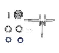 lvifloae 37mm Chain Saw Crankshaft Crank Piston 3 Piece Set 1130 030 2000 Precision Machined High Carbon Steel Chain Saw Engine Overhaul Parts Wear High Temperature Repair Kit