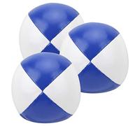 lvifloae 3pcs Set di Palle da Giocoleria in Pelle PU, Sfere per Prestazioni Portatili di Performance Portatili per Il Tempo Libero a Interni Leggeri e durevoli per Principianti (Rosso (Azul y Blanco)