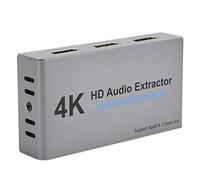 lvifloae 4K 60Hz HDMI Extractor Audio ad alta definizione Convertitore con 1 Point 2 Converter SPDIF 3,5 mm Output Dual Output Porta USB Forniture per computer Blu Ray TV Boxbar