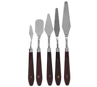 Lvifloae 5pcs Palettes coltello manico ergonomico lama spessa flessibile buona resistenza tavolozze astratte palette dipinto
