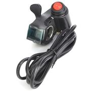 lvifloae Acceleratore pollice per bici elettrica con display LCD batteria digitale da 12v a 99 V Controllo del pollice a tenuta Controllo della velocità dell'acceleratore per