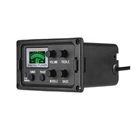 Lvifloae Acustic Guitar Preamp 3 Band EQ Equalizer Tone Volume Amplificatore con sintonizzatore LCD e switch di fase Piezo Pickup System Unibody Design per bassi Mid Treble Control