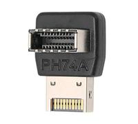 lvifloae Adattatore ad angolo retto USB 3.1 TIPO E, convertitore di connettore per scheda madre del computer, adattatore USB 3.1 TIPO E, gomito di sterzo a 90 gradi, connettore (PH74A)