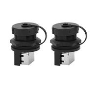 lvifloae Adattatore impermeabile RJ45-8P da 2 pezzi, curva a 180° IP67 V-0 ignifugo, connessione filettata senza saldature per display LED/CCTV/aviazione, diametro cavo 5-7 mm