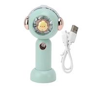 lvifloae Adorabile ventilatore a nebbia portatile portatile, ventilatore a tasca regolabile a 3 velocità USB da 500 mAh con funzione di atomizzazione della nebbia d'acqua per viaggio (Verde)