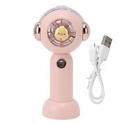 lvifloae Adorabile ventilatore a nebbia portatile portatile, ventilatore a tasca regolabile a 3 velocità USB da 500 mAh con funzione di atomizzazione della nebbia d'acqua per viaggio (Rosa)