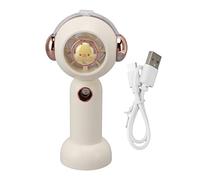 lvifloae Adorabile ventilatore a nebbia portatile portatile, ventilatore a tasca regolabile a 3 velocità USB da 500 mAh con funzione di atomizzazione della nebbia d'acqua per viaggio (Bianco)