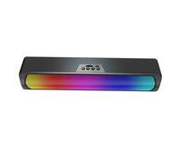 lvifloae Altoparlanti per computer Soundbar per PC Bluetooth ricaricabile con luci LED RGB dinamiche Suono stereo e bassi migliorati, USB tipo C per desktop, laptop, giochi, musica e home
