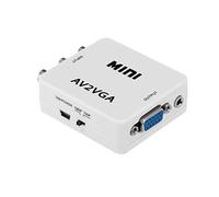 lvifloae AV A Adattatore VGA 1080p Mini Convertitore Video convertitore Video Connettore Impostare Top Box Computer Monitor Schermata TV su Computer Converter Box con cavo USB