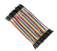 lvifloae Bread Board Jumper Color 11 5cm Female to Female Jumper 40 Pin F to F Ribbon Cable 40 Pin Male Suitable for 5 Bread Boards