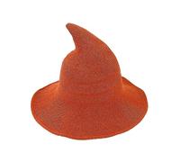 lvifloae Cappello da streghe di lana, costume da strega mago pieghevole per magliette per le donne costumi cosplay costumi di accoglienza di Halloween per giocare a ruolo, feste, (Naranja)