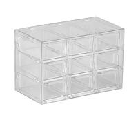 lvifloae cassetto di stoccaggio desktop a 9 pannelli cassetto di partizione trasparente mini box desktop adatto a organizzare forniture per ufficio per le scuole degli uffici