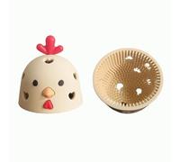 lvifloae Detergente Multifunzionale Detergente per Uova in Silicone Detergente per Pennelli per Uova Fresche Scrubber per Verdure e Frutta Strumenti di Pulizia Riutilizzabili (Beige)