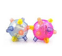 lvifloae Dog Ball Toy with Light and Music LED Glowing Bouncing Automatic Jumping Pet Ball for Entertainment Prevents Boredom Destructive Behavior Ideal Gift for Dogs