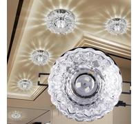 lvifloae Downlight da incasso a LED 3W Plafoniera a LED per corridoio 5 8 cm Downlight in cristallo con ritaglio Adatto per la casa, soggiorni, camere da letto, corridoi, nonché (Luce bianca nascosta