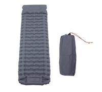 lvifloae Lightweight Inflatable Sleeping Pad for Hiking & Camping, Built-in Pillow & Foot Pump, 10cm Thick 40D Nylon TPU Air Mat with Storage Bag (LT30 Grigio freddo)
